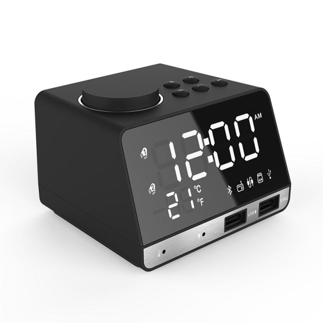 Réveil Lumineux Enceinte Bluetooth 4.2 Avec Affichage Musique Et Radio Puissance 3W Son Haute Qualité - www.yonis-shop.com