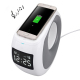 Enceinte Bluetooth Multifonction Avec Chargeur Sans Fil Qi et Réveil LED Compatible iPhone et Android
