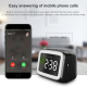 Mini Enceinte Bluetooth HD Avec Miroir LED Alarme Double Température en Temps Réel Lecture Carte TF 32GB AUX Mains-Libres - w...