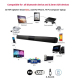 Barre De Son Bluetooth 2.1 Pour TV Portable Avec 4 Haut-Parleurs Radio FM Et Entrées USB TF AUX - www.yonis-shop.com