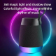 Enceinte Bluetooth Tissu Sans Fil Cylindrique Etanche Subwoofer Lumière RGB Autonomie 12h Son Puissant - www.yonis-shop.com