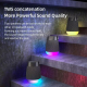 Enceinte Bluetooth Tissu Sans Fil Cylindrique Etanche Subwoofer Lumière RGB Autonomie 12h Son Puissant - www.yonis-shop.com