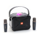 Enceinte Bluetooth Karaoke Sans Fil Avec Micros Intégrés Autonomie 3h Etanche Son Stéréo 360°