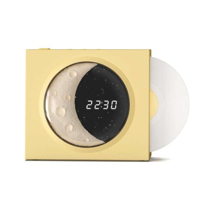 Enceinte Bluetooth Rétro Vinyle Horloge Syncro Téléphone Son Stéréo Haut de Gamme