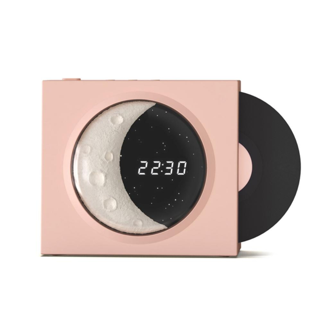 Enceinte Bluetooth Design Rétro Vinyle Haut-Parleur Sans Fil Avec Horloge Synchronisation Smartphone Son Stéréo Haute Fidélit...