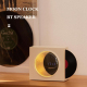 Enceinte Bluetooth Design Rétro Vinyle Haut-Parleur Sans Fil Avec Horloge Synchronisation Smartphone Son Stéréo Haute Fidélit...