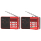 Enceinte Bluetooth Portable Rouge LED Avec Radio FM et Haut-Parleur Puissant Batterie Longue Durée Connexion Sans Fil 10m - w...