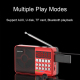 Enceinte Bluetooth Portable Rouge LED Avec Radio FM et Haut-Parleur Puissant Batterie Longue Durée Connexion Sans Fil 10m - w...