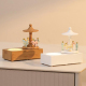 Enceinte Bluetooth Forme Carrousel Lumière Nuit Sans Fil Haut-Parleur Effet Sonore 360° Bois Grain - www.yonis-shop.com