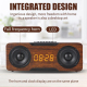 Enceinte Bluetooth Multifonction Réveil Design Bois Son 3D Puissance 24W Batterie Longue Durée - www.yonis-shop.com
