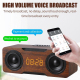 Enceinte Bluetooth Multifonction Réveil Design Bois Son 3D Puissance 24W Batterie Longue Durée - www.yonis-shop.com