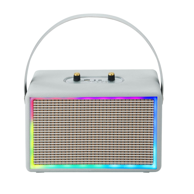 Enceinte Bluetooth Rétro Avec Effet Lumière Coloré Et Microphone HD Son Haute Qualité Sans Perte Autonomie 8h - www.yonis-sho...