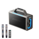 Enceinte Bluetooth Party Double Micro Avec Basses Puissantes Bluetooth 5.3 et Lumière RGB