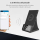 Enceinte Bluetooth Multifonction Avec Réveil Double Alarme Charge Sans Fil Radio FM Et Télécommande - www.yonis-shop.com