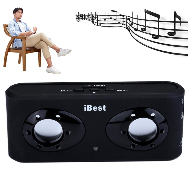 iBest Portable Stereo Rechargeable Speaker(Black) - www.yonis-shop.com