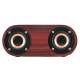 Enceinte Bluetooth Bois Haut-Parleur Double Cornes Qualité Sonore 3W Puissance Ajustement Volume Batterie Longue Durée Micro ...