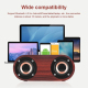 Enceinte Bluetooth Bois Haut-Parleur Double Cornes Qualité Sonore 3W Puissance Ajustement Volume Batterie Longue Durée Micro ...
