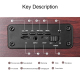 Enceinte Bluetooth Bois Haut-Parleur Double Cornes Qualité Sonore 3W Puissance Ajustement Volume Batterie Longue Durée Micro ...