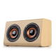Enceinte Bluetooth Bois Double Haut-Parleurs Autonomie 8h Son Stéréo Micro Intégré