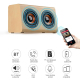 Enceinte Bluetooth Bois Double Haut-Parleurs Autonomie 8h Son Stéréo Micro Intégré - www.yonis-shop.com