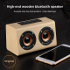 Enceinte Bluetooth Bois Double Haut-Parleurs Autonomie 8h Son Stéréo Micro Intégré - www.yonis-shop.com