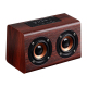 Enceinte Bluetooth Bois Double Haut-Parleurs Autonomie 8h Son Stéréo Micro Intégré - www.yonis-shop.com