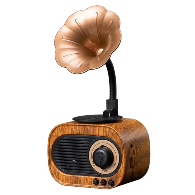 Enceinte Bluetooth B5 Design Rétro Phonographe Son Stéréo Qualité Professionnelle Autonomie 3-5h Corps Léger Luxe - www.yonis...