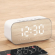 Enceinte Bluetooth Avec Réveil Et Écran LCD Miroir À Luminosité Réglable Bluetooth 5.0 Lecture MP3 Et Carte TF