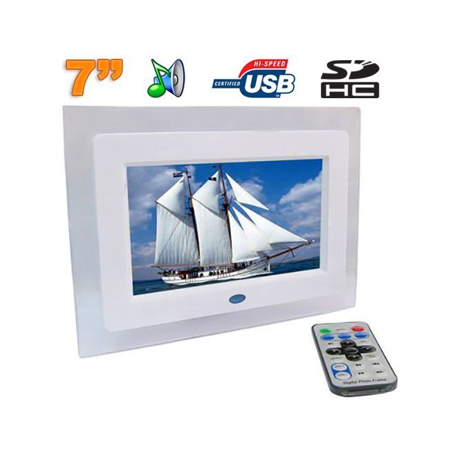 Cadre Photo Numérique 7 Pouces Avec écran IPS Tactile - WiFi, App Frameo, 16 Go Mémoire, Classe énergétique B - 7