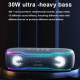 Enceinte Bluetooth Portable Étanche IPX7 Avec Lumière RGB Son Surround 360° Et Basses Puissantes 30W Autonomie 8h TWS - www.y...