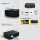 Videoprojecteur LED HD Multimédia 1024x600 Support 1080P USB SD HDMI VGA IR Écran 34-130 Pouces Lumineux 40 ANSI Contrasté 80...