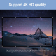 Écran de Projection Portable 150 Pouces pour Vidéoprojecteur en Polyester Léger et Anti-Plis avec Fixation Facile et Angle de...