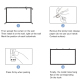 Écran De Projection Pliable En Polyester 120 Pouces 16:9 Pour Vidéoprojecteur Avec Bordures Noires Renforcées Et Angle De Vue...