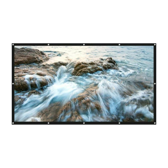 Écran De Projection Pour Vidéoprojecteur Pliable HD Anti-Lumière 133 Pouces 16:9 Portable 4K Qualité D'Image Facile À Installer