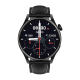 Montre Connectée Élégante Avec Bracelet En Cuir Écran Couleur 1.36 Pouces Surveillance Cardiaque Et Pression Artérielle Étanche IP67 Autonomie 35 Jours