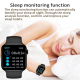 Montre Connectée Rose Écran Coloré 1.54 Pouces Surveillance Cardiaque Et Pression Artérielle Étanche Bluetooth Musique Notifi...
