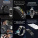 Bracelet Connecté Élégant en Cuir avec Appel BT et Suivi Santé Écran TFT 1.14 Pouces Autonomie 60h Compatible iOS Android - w...