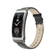Bracelet Connecté Élégant en Cuir avec Appel BT et Suivi Santé Écran TFT 1.14 Pouces Autonomie 60h Compatible iOS Android - w...