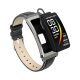 Bracelet Connecté Élégant en Cuir avec Appel BT et Suivi Santé Écran TFT 1.14 Pouces Autonomie 60h Compatible iOS Android - w...