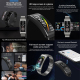 Bracelet Connecté Élégant en Cuir avec Appel BT et Suivi Santé Écran TFT 1.14 Pouces Autonomie 60h Compatible iOS Android - w...