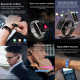 Bracelet Connecté Élégant en Cuir avec Appel BT et Suivi Santé Écran TFT 1.14 Pouces Autonomie 60h Compatible iOS Android - w...