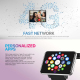 Bracelet Connecté Sport IPS 2.86 Pouces Tactile Carte SIM 4G Autonomie Élevée Capteur Cardiaque Modes Sportifs GPS RAM 1GB RO...