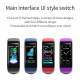 Bracelet Connecté Étanche IP67 Écran IPS 1.14 Pouces Moniteur de Fréquence Cardiaque Tension Artérielle Sommeil et Cycle Fémi...