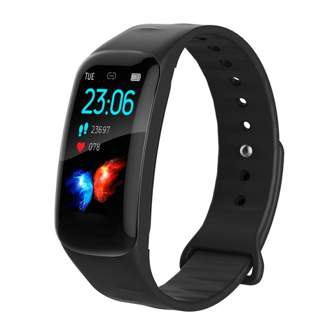 Bracelet Connecté Étanche IP67 Écran Couleur IPS Suivi Activité et Sommeil Rappel Appel Moniteur Cardio Compatible Android iO...