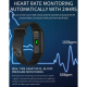 Bracelet Connecté Étanche IP67 Écran Couleur IPS Suivi Activité et Sommeil Rappel Appel Moniteur Cardio Compatible Android iO...