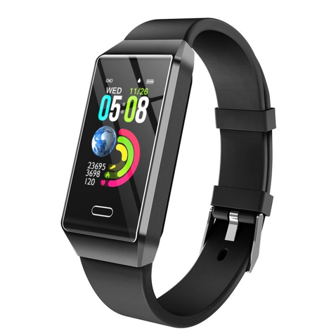 Bracelet Connecté Étanche IP67 Écran TFT 1.14 Pouces Suivi Activité Sommeil Fréquence Cardiaque Tension Artérielle Compatible...