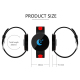 Montre Connectée Multifonction Étanche IP67 Avec Surveillance Cardiaque Sommeil Et Pression Artérielle Bracelet Silicone Noir...