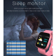 Bracelet Connecté Étanche IP67 Écran Tactile 1.28 Pouces Moniteur de Sommeil Fréquence Cardiaque et Pression Artérielle Compa...