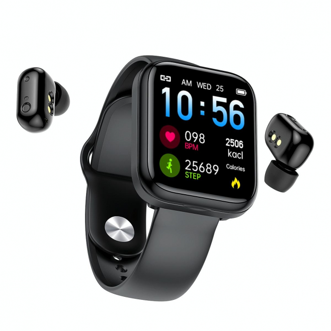 Montre Connectée Bluetooth 1.69 Pouces Écran HD Suivi Sommeil Tension Artérielle Fréquence Cardiaque Bracelet Intelligent Noi...