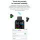 Montre Connectée Bluetooth 1.69 Pouces Écran HD Suivi Sommeil Tension Artérielle Fréquence Cardiaque Bracelet Intelligent Noi...